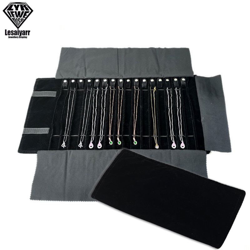 Velvet Ribbon Roll - Organisateur de bijoux de voyage, rouleau