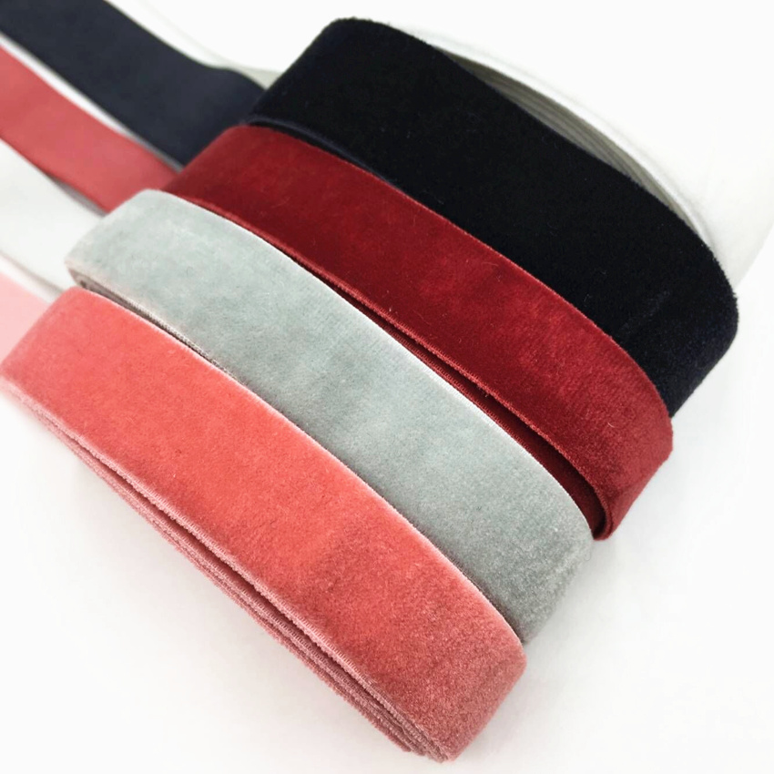 Velvet Ribbon Roll - Bande élastique en velours de 15mm,