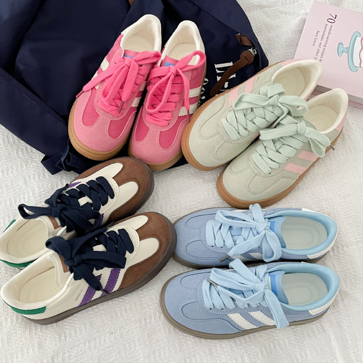 Guipure Lace Panel - Sneakers vintage pour femmes, nouvelles sneakers