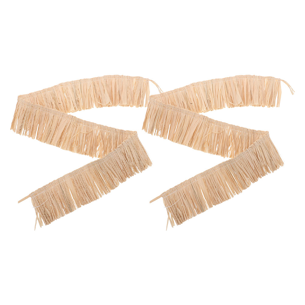 Tassel Fringe Trim - 2 pièces de franges en raphia