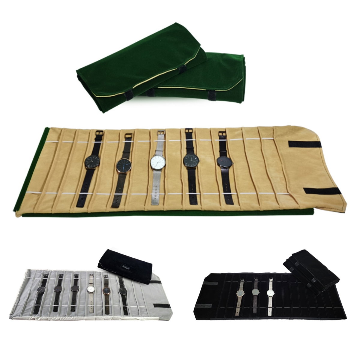 Velvet Ribbon Roll - Sac en rouleau de montre en