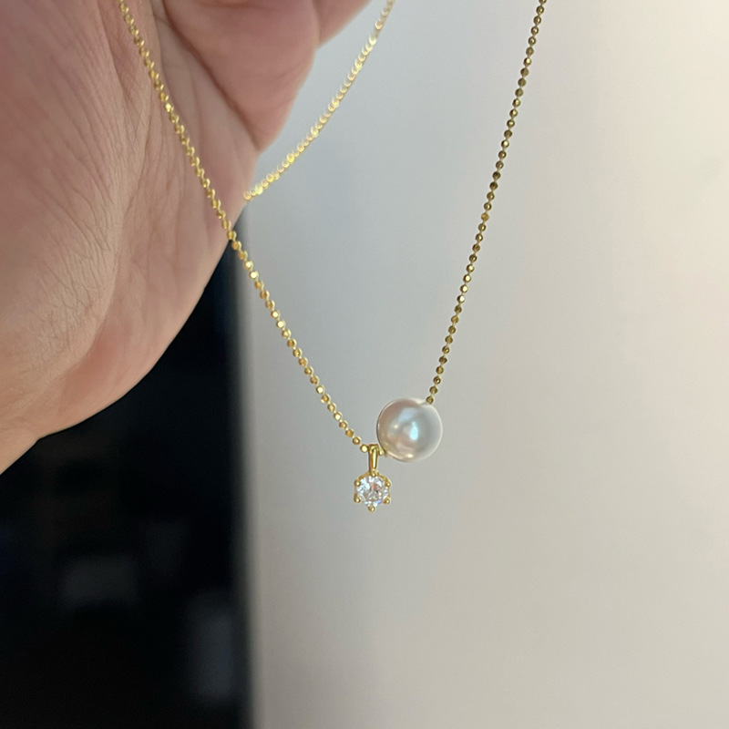 Pearl Trim Chain - Nouveau collier en argent sterling 925