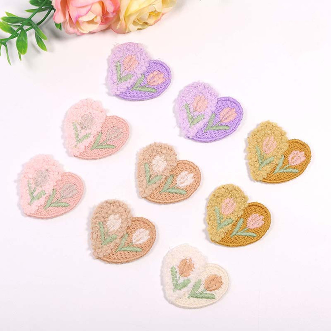 Applique Patch Flower - Applique de fleur d'amour en peluche