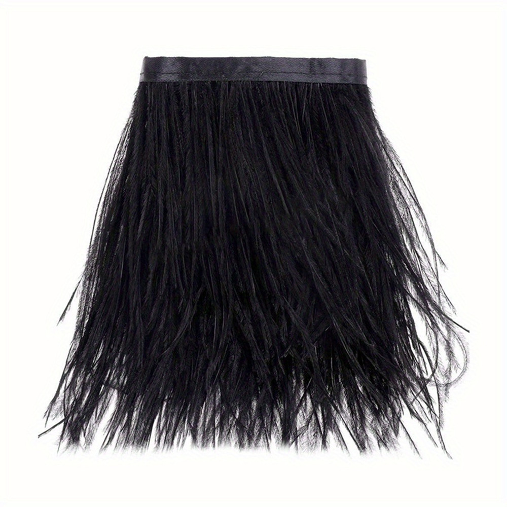 Feather Trim Marabou - Plumes d'autruche noires 1M 8-10cm, artisanat