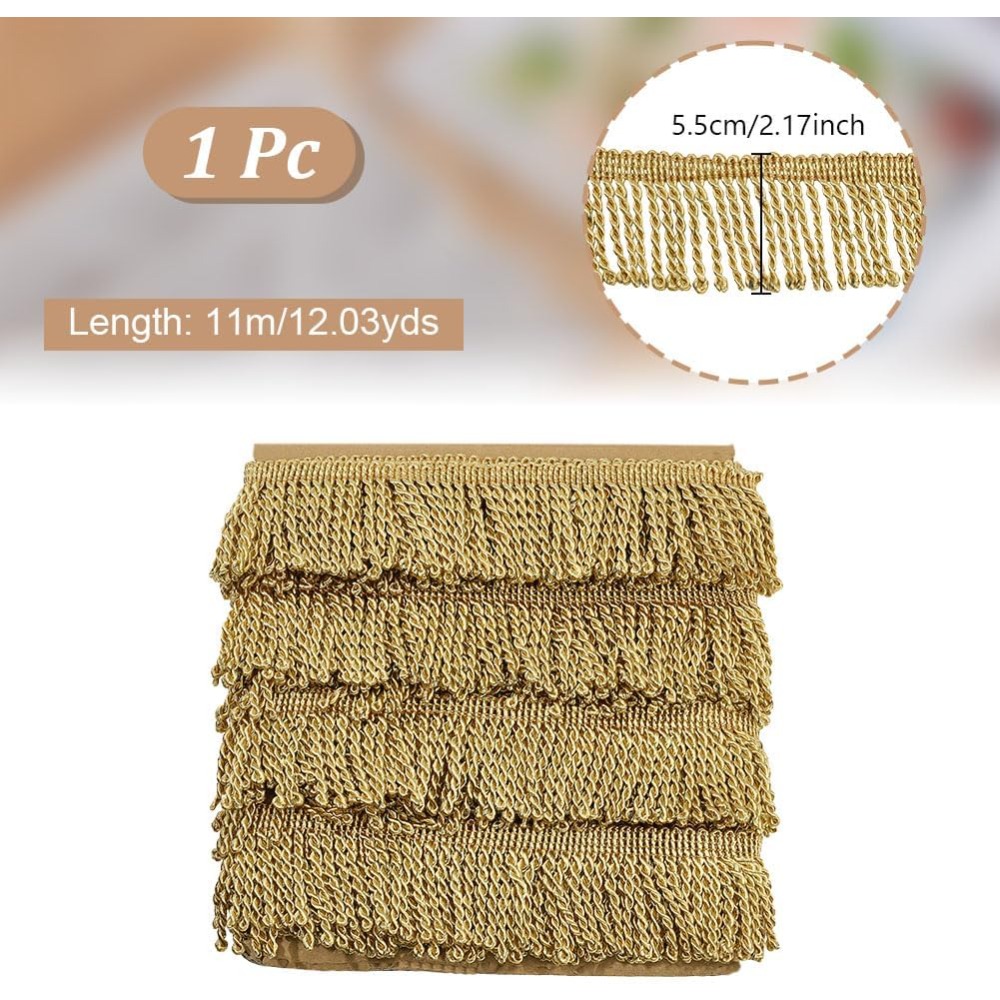 Tassel Fringe Trim - 12 Yards x 2.2 pouces garniture