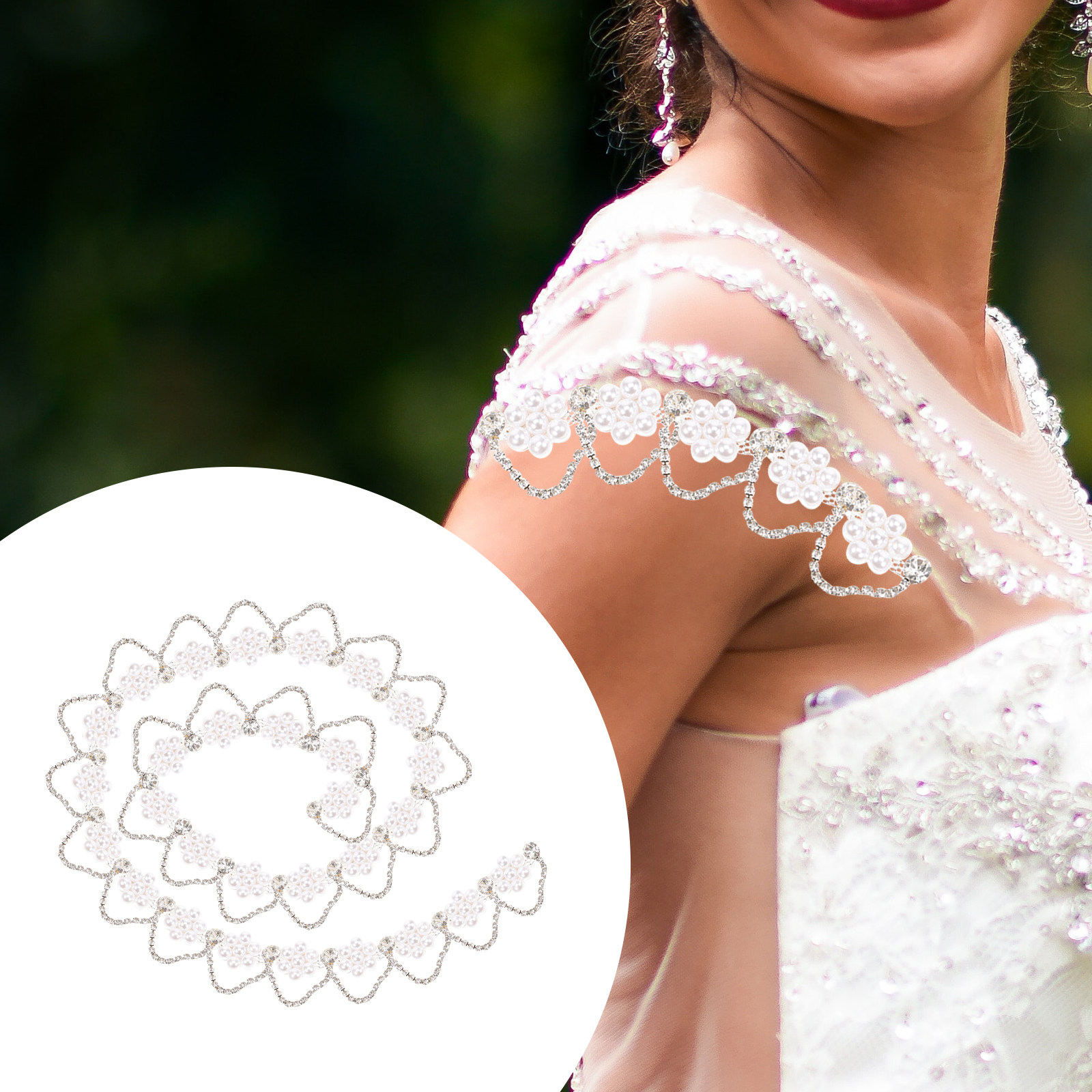 Pearl Trim Chain - Chaîne de perles et strass de