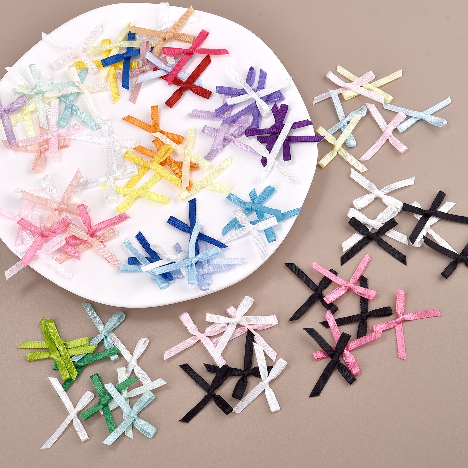 Christmas Craft Embellishment - 100 pièces 3mm rubans Mini rubans