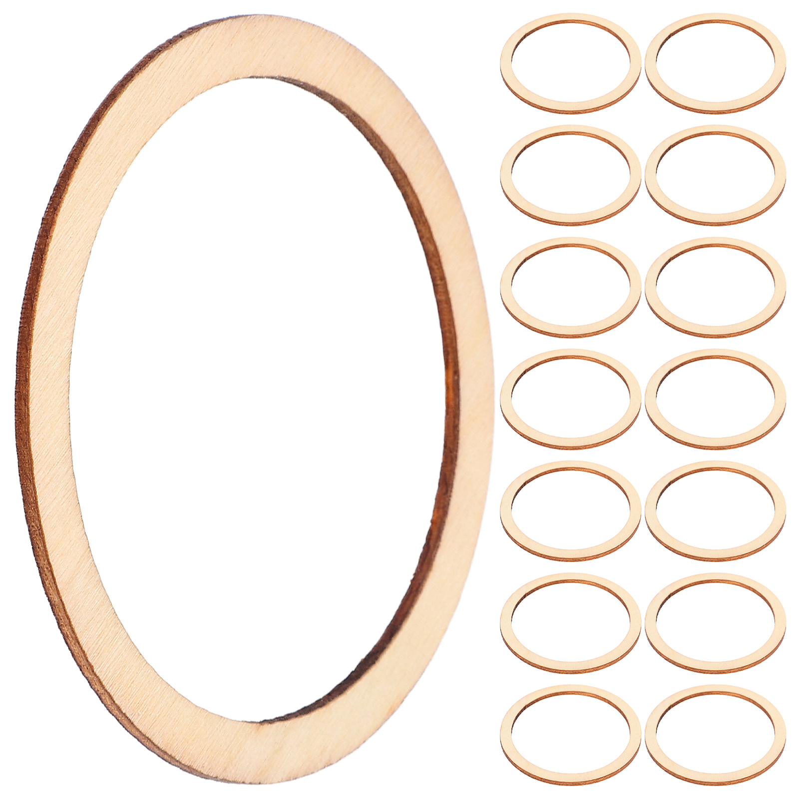 Christmas Craft Embellishment - 50 Pièces d'Embellissements Circulaires en Bois
