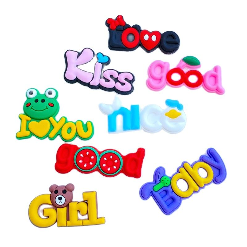 Embellishment Glue Craft - Nouvelles Mini lettres en PVC souple,