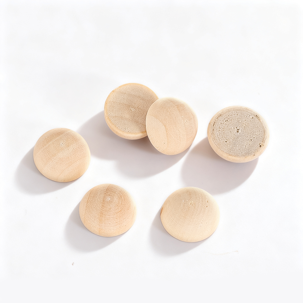 Craft Embellishments - 120 pièces 15mm demi-boules de bois