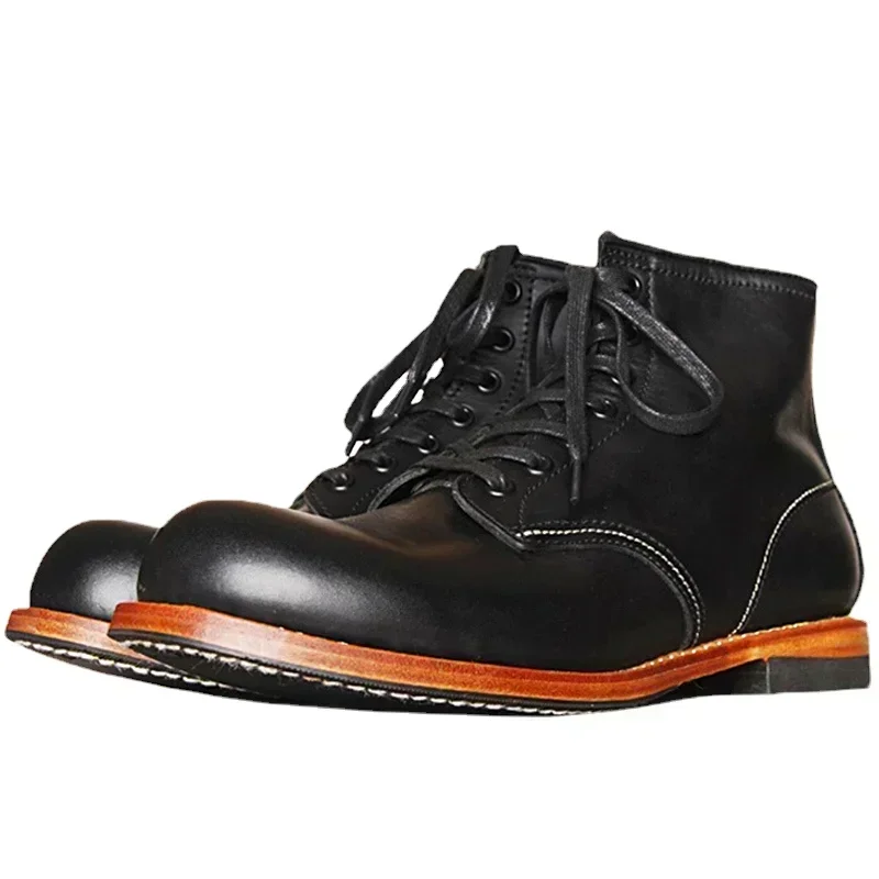 Guipure Lace Panel - Bottes vintage cousues Goodyear pour hommes,