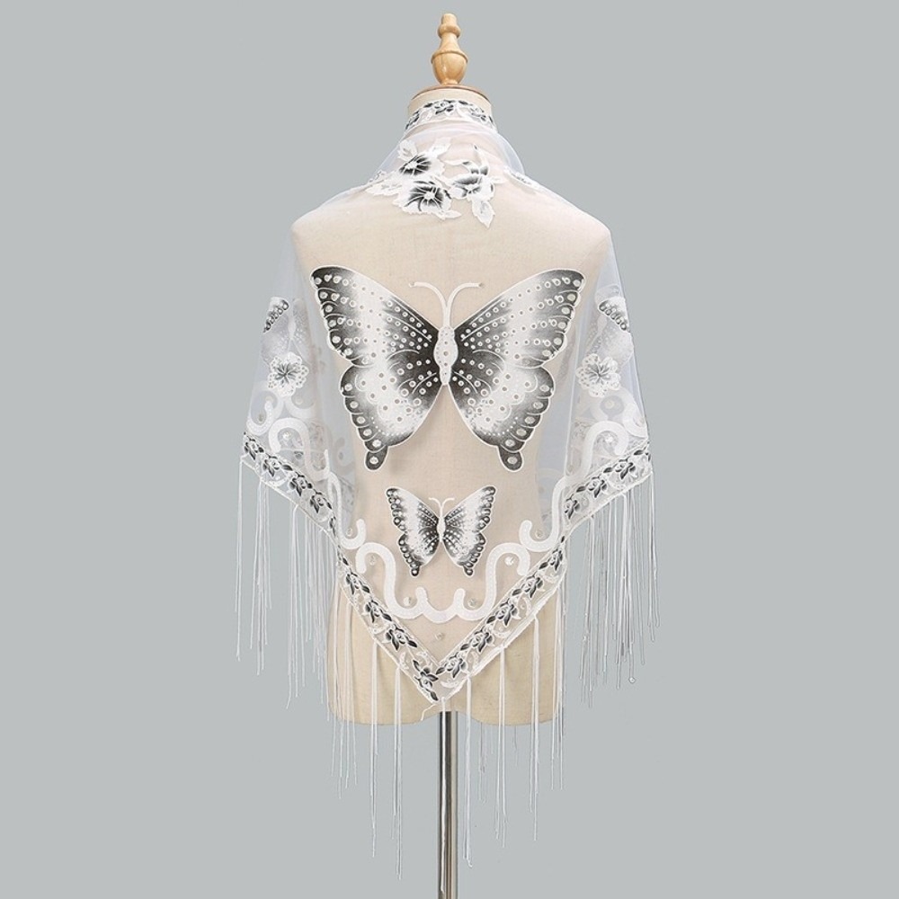 Écharpe de luxe en dentelle fl - Tassel Fringe Trim avis et prix