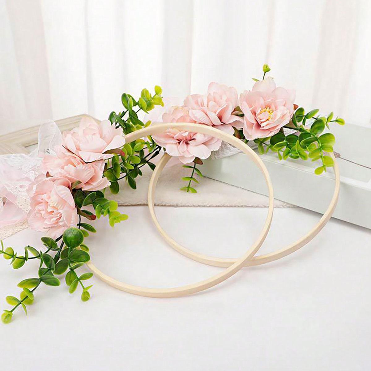 Couronne de fleurs ronde en ba - Tassel Fringe Trim avis et prix