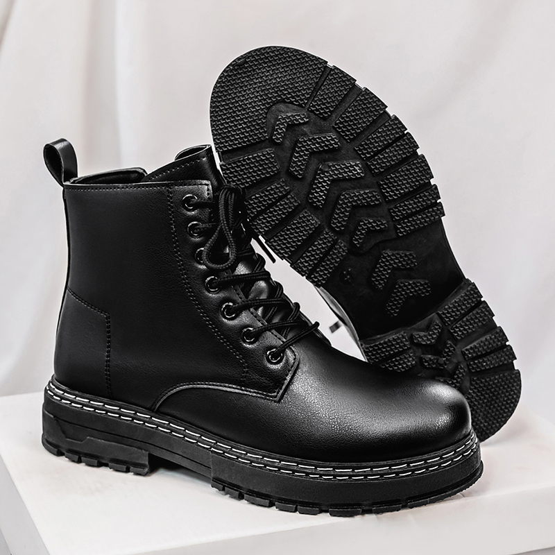 Bottes de moto en cuir verni n - Guipure Lace Panel avis et prix
