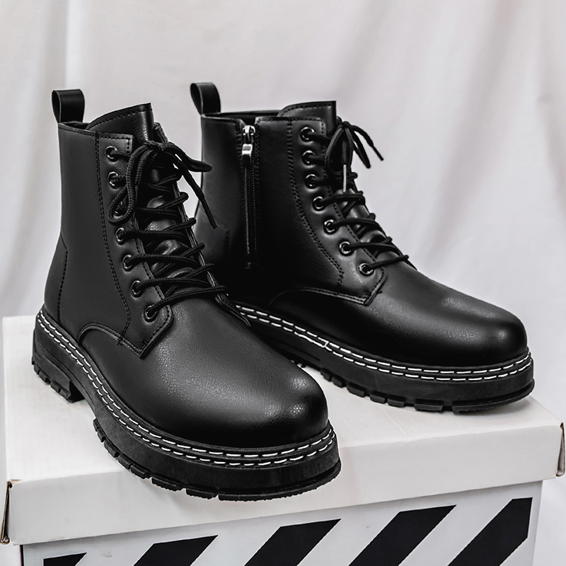 Bottes de moto en cuir verni n - Guipure Lace Panel avis et prix
