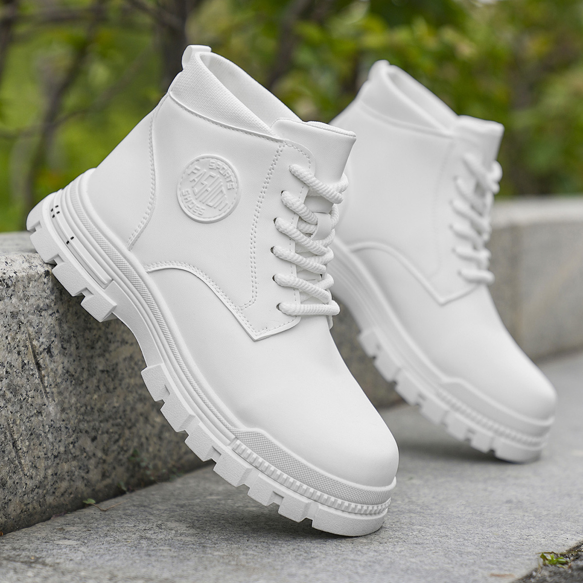 Bottes de moto blanches toutes - Guipure Lace Panel avis et prix