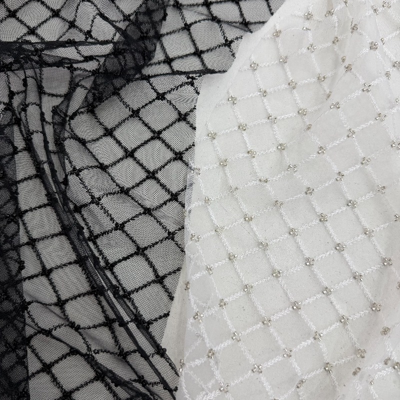 Tissu en maille Ripstop brodé  - Crystal Mesh Fabric avis et prix