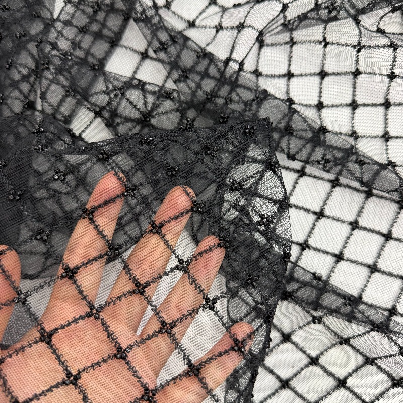 Tissu en maille Ripstop brodé  - Crystal Mesh Fabric avis et prix