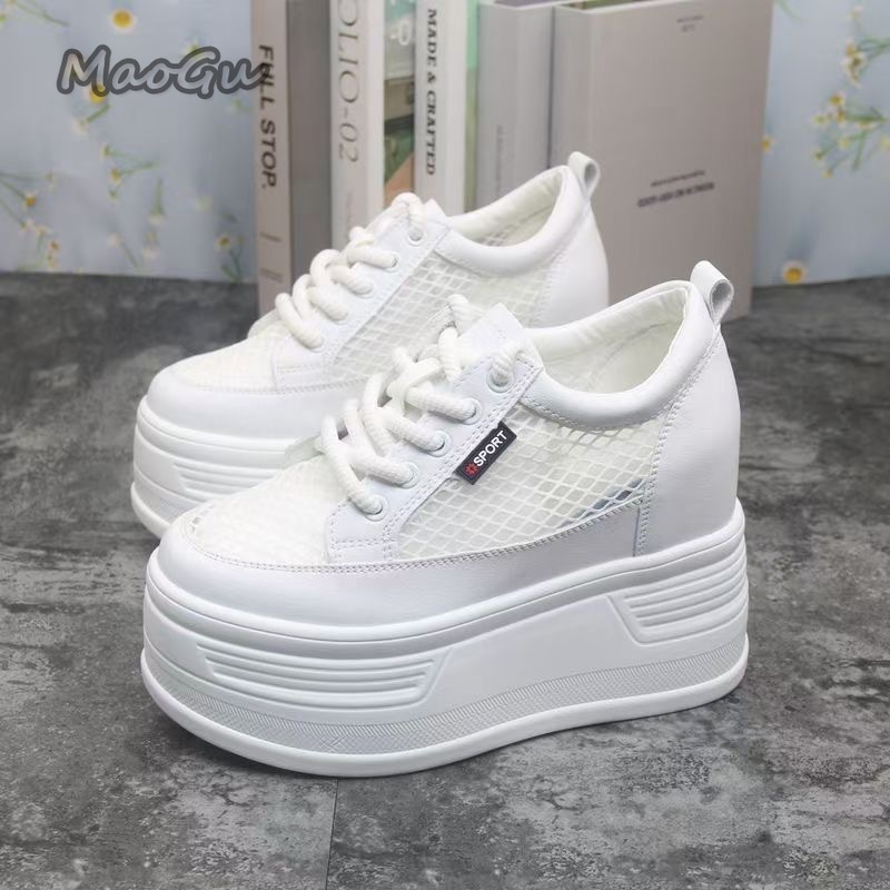 Tenis De Mujer Baskets compens - Guipure Lace Panel avis et prix