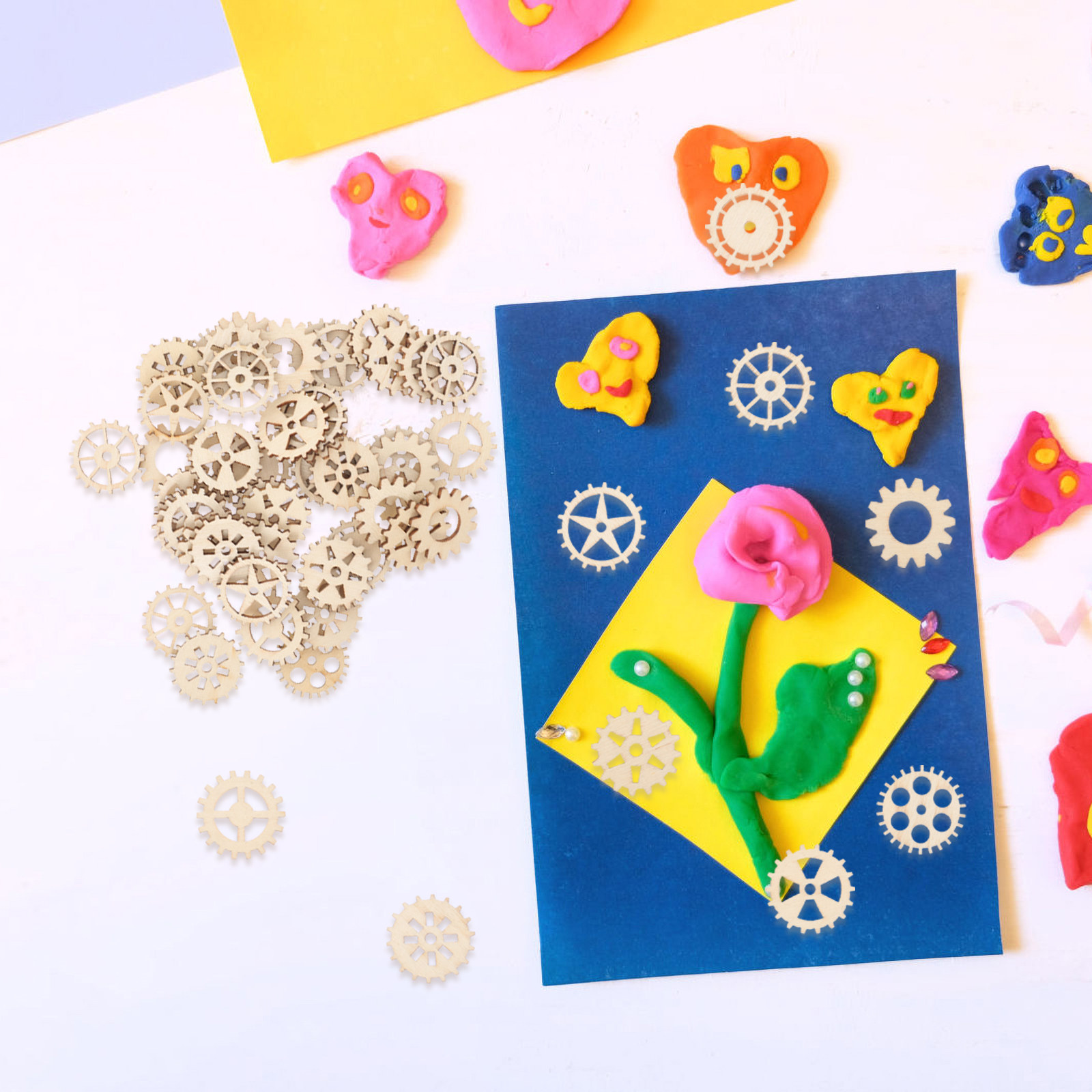 100 pièces d'engrenages en boi - Craft Embellishments avis et prix