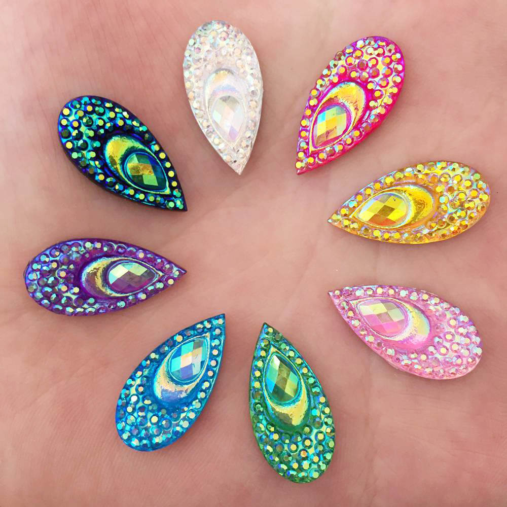 Strass en forme d'oeil de paon - Embellishment Glue Craft avis et prix