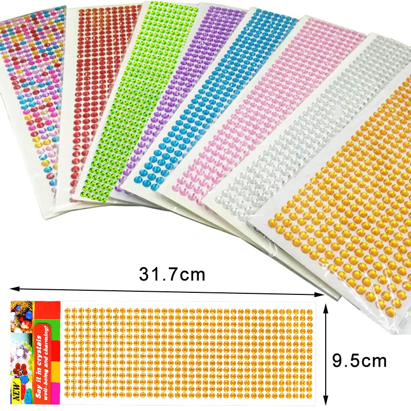 Feuille d'autocollants en stra - Embellishment Glue Craft avis et prix