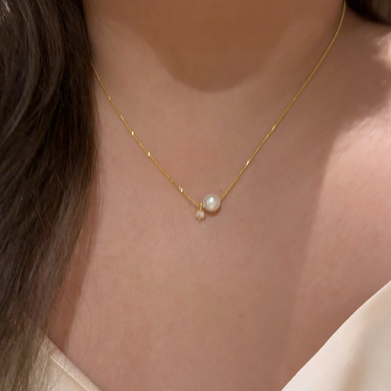 Nouveau collier en argent ster - Pearl Trim Chain avis et prix