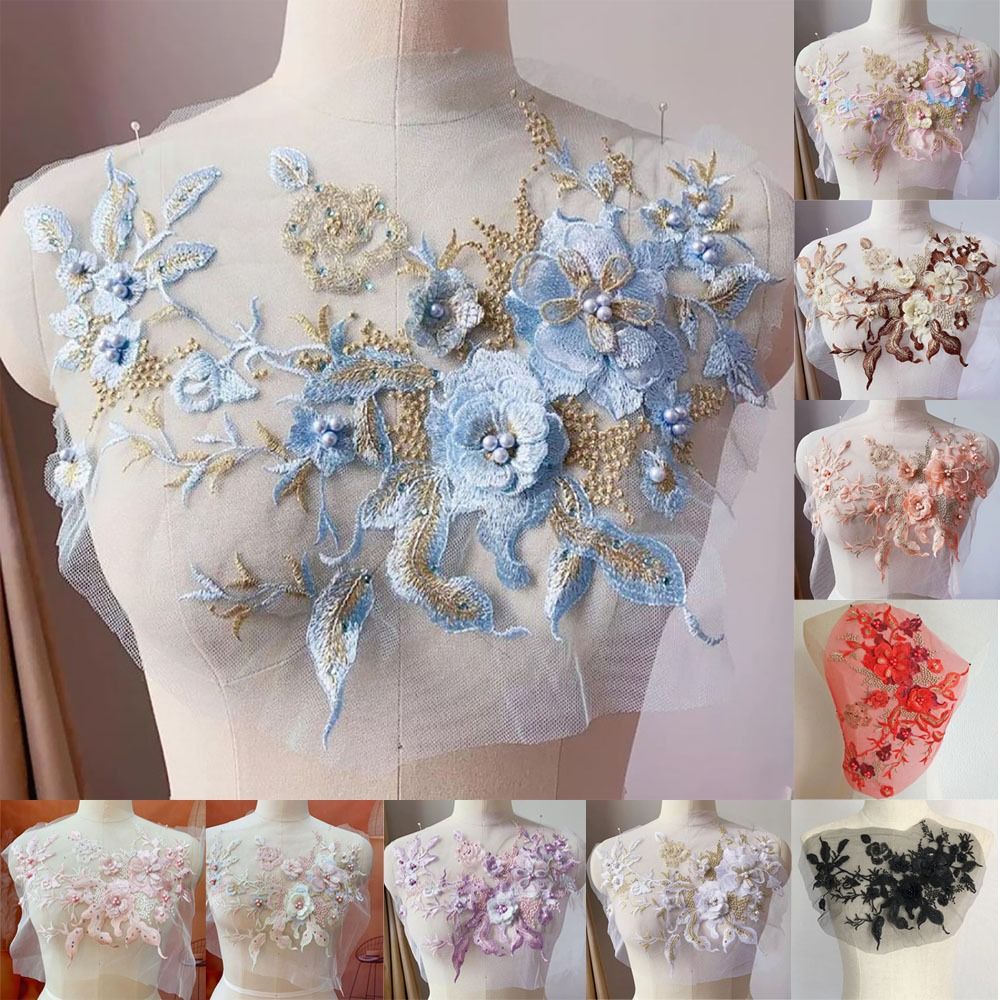 Tissu en dentelle perlée à fle - Applique Patch Flower avis et prix