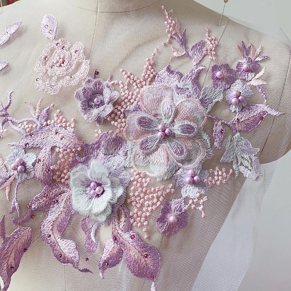 Tissu en dentelle perlée à fle - Applique Patch Flower avis et prix