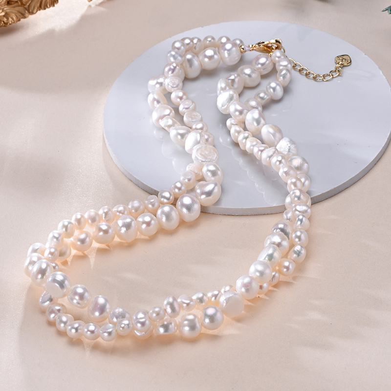HENGSHENG-Collier Double de Pe - Pearl Trim Chain avis et prix
