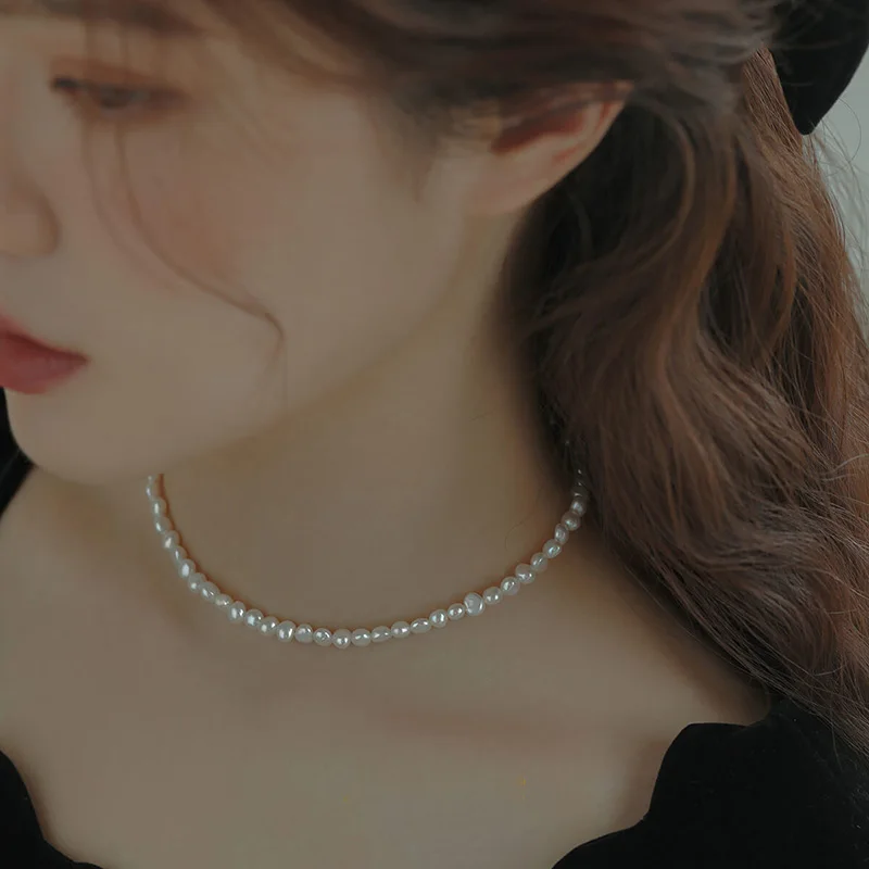 Colliers de perles d'eau douce - Pearl Trim Chain avis et prix
