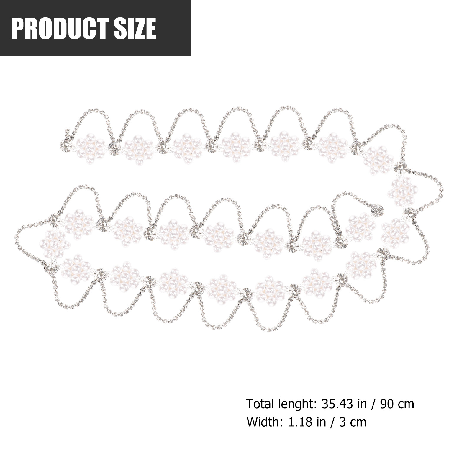 Chaîne de perles et strass de  - Pearl Trim Chain avis et prix