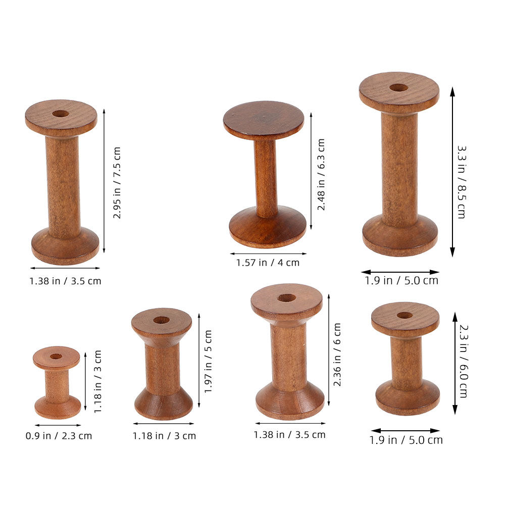 7 bobines en bois vintage vide - Embroidery Craft avis et prix