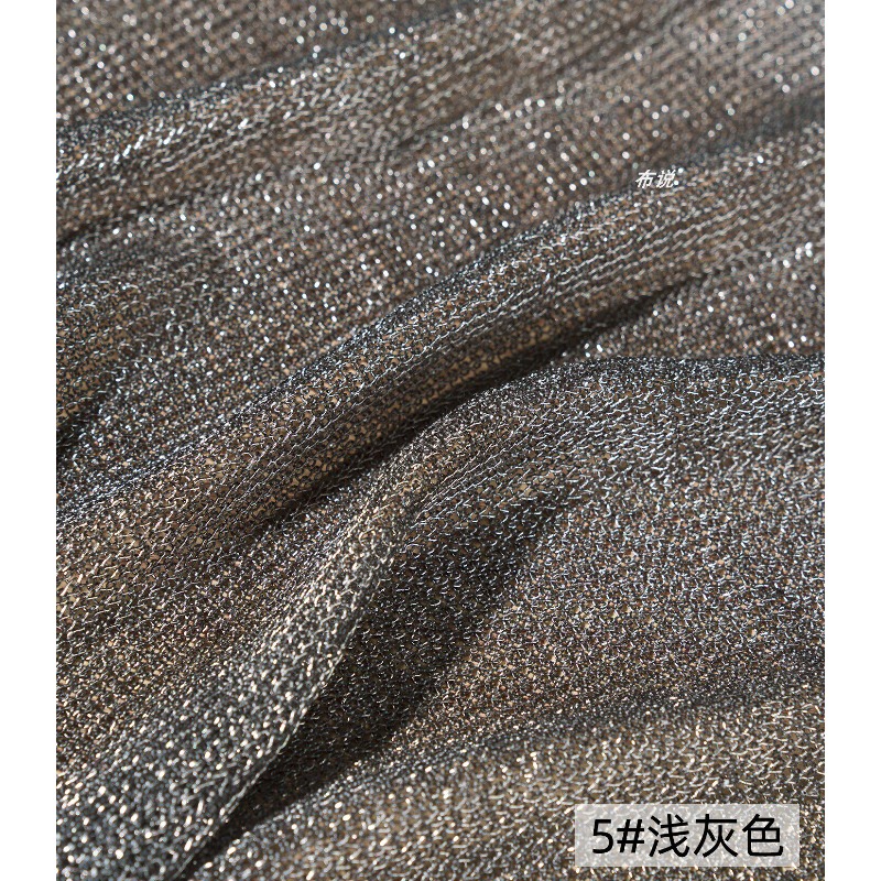 Tissu gris clair métallisé ext - Crystal Mesh Fabric avis et prix