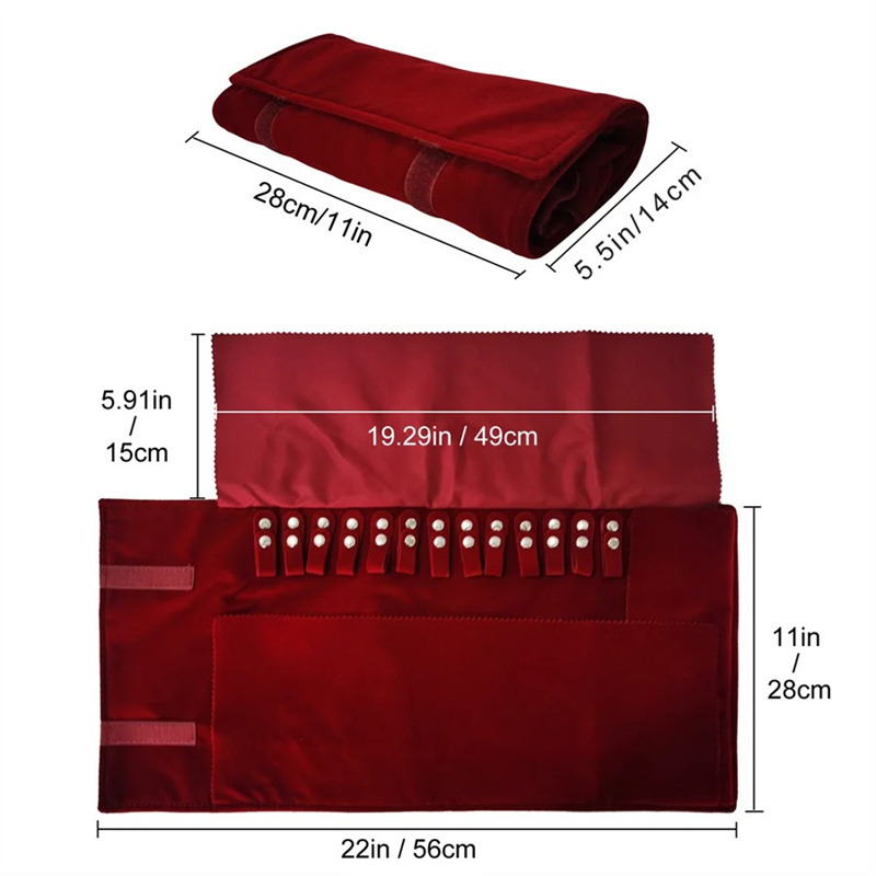 Étui à bijoux enroulable en ve - Velvet Ribbon Roll avis et prix