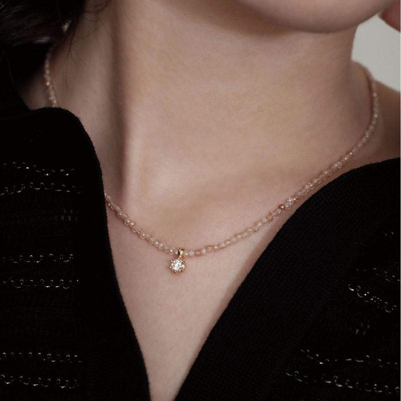 Collier pendentif Vintage en Z - Pearl Trim Chain avis et prix