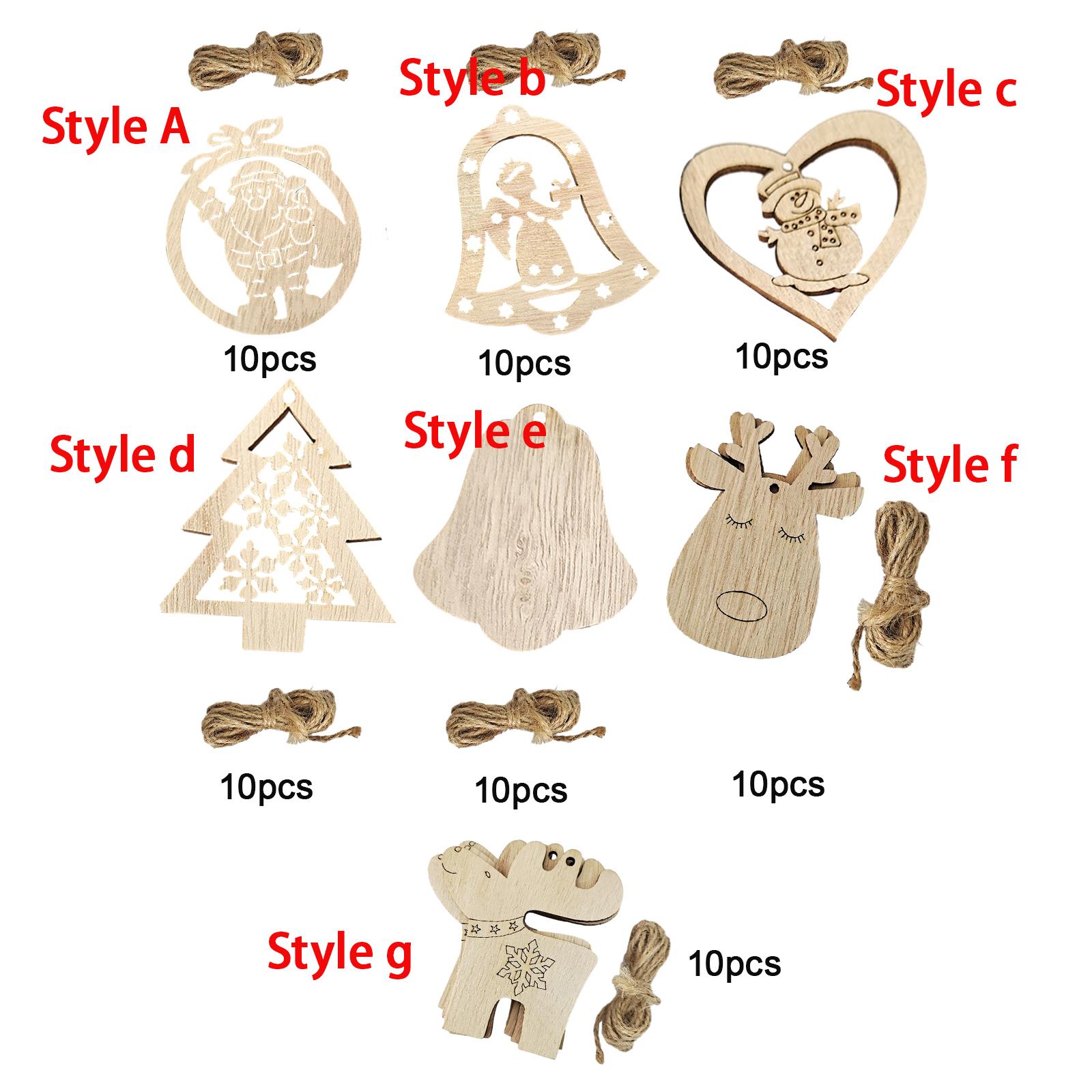Éléments en bois non finis, pl - Christmas Craft Embellishment avis et prix