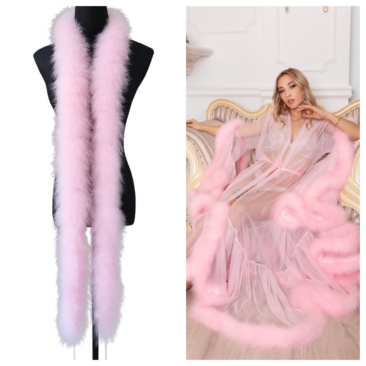 Bande de plumes de marabout na - Feather Trim Marabou avis et prix