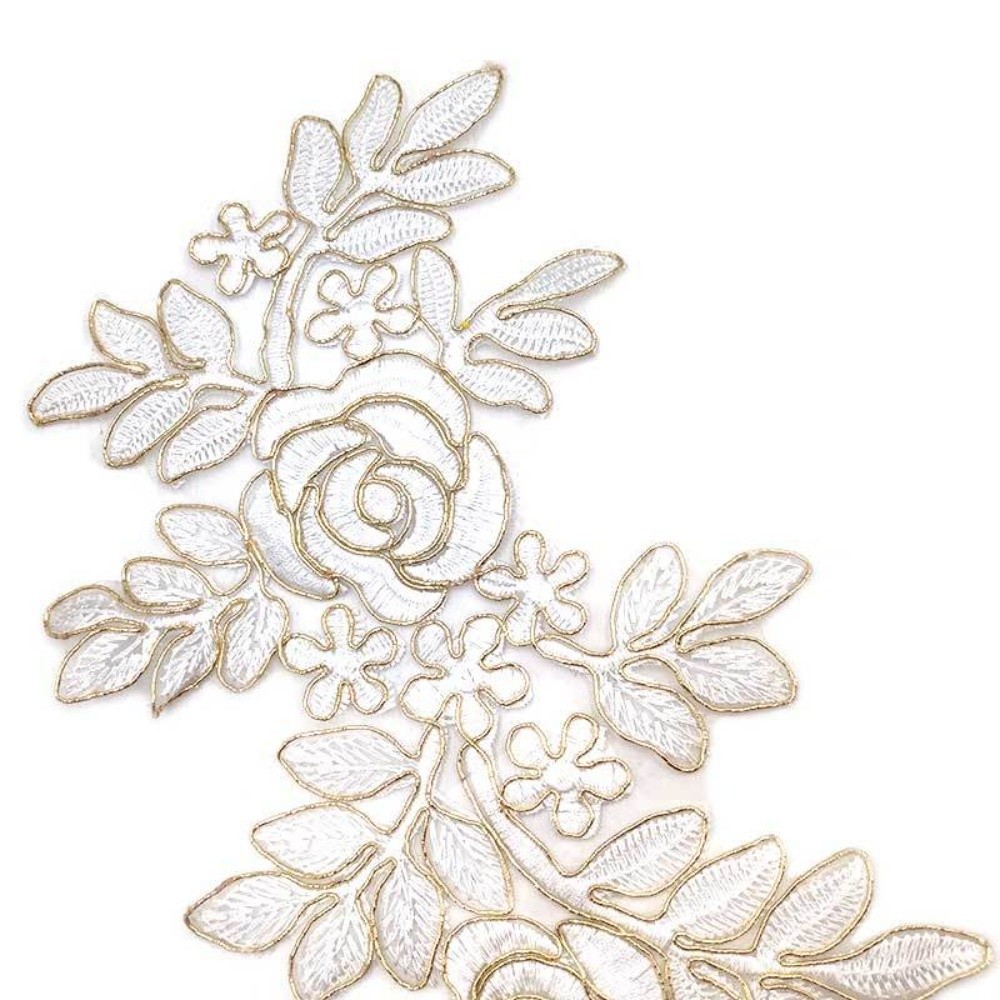 1 paire de patchs brodés en fi - Applique Patch Flower avis et prix