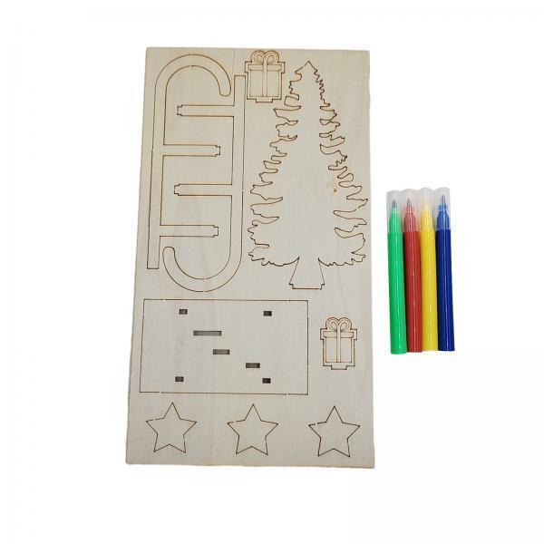 3x traînes de Noël en bois à f - Christmas Craft Embellishment avis et prix