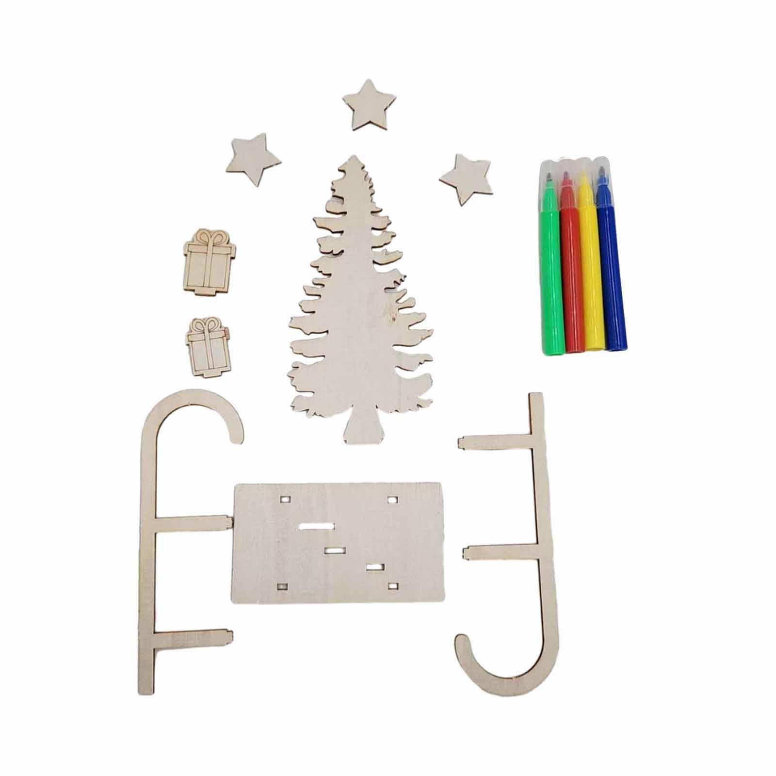 3x traînes de Noël en bois à f - Christmas Craft Embellishment avis et prix